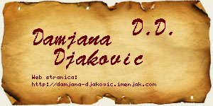 Damjana Đaković vizit kartica